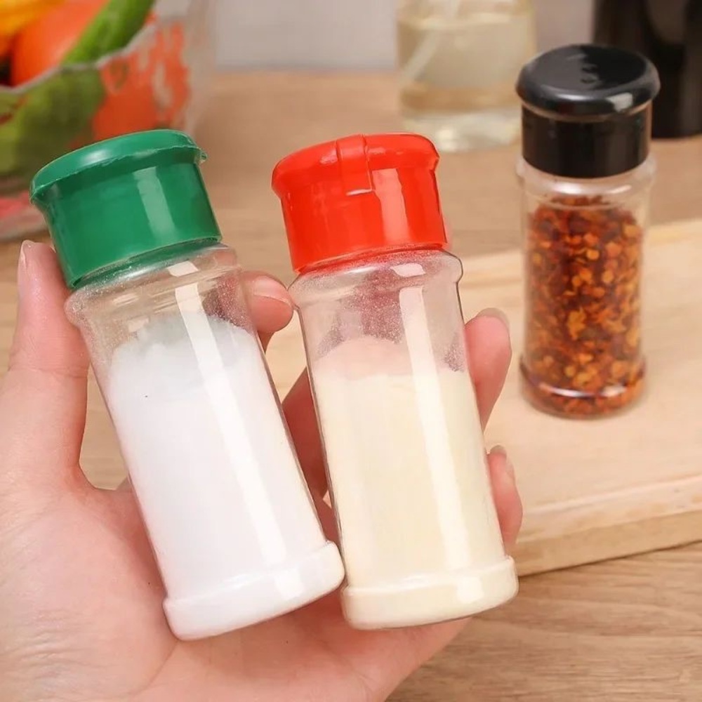 10-Pack Spice Jars – Mixed Colors | Salt, Pepper, Herbs & More